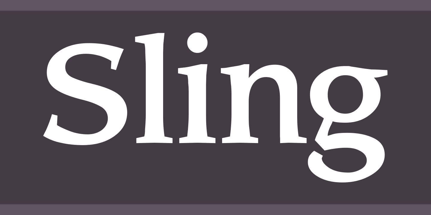 Ejemplo de fuente Sling Regular